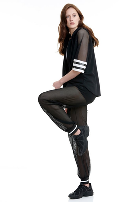 Bdtkw loose jogger pants - low crotch # 100%pes, Black, medium