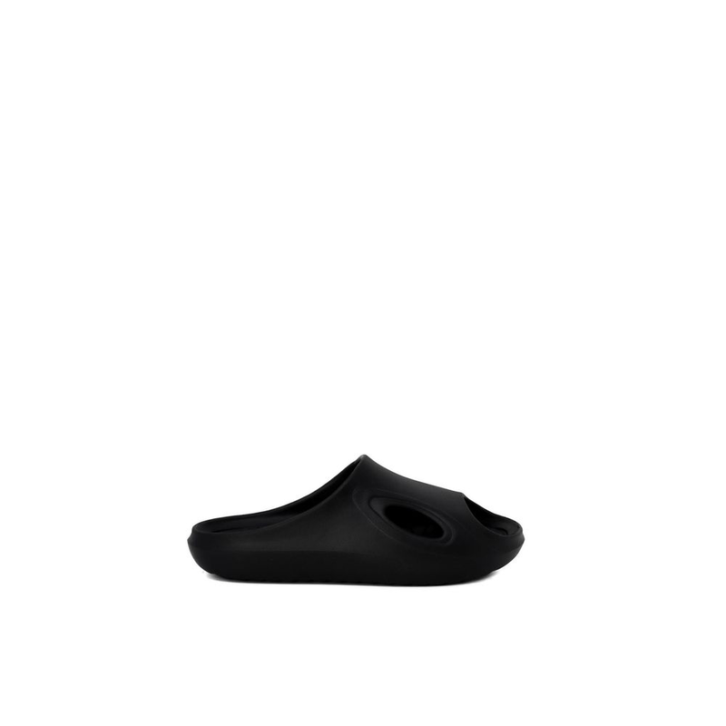 Black polyethylene slippers-null