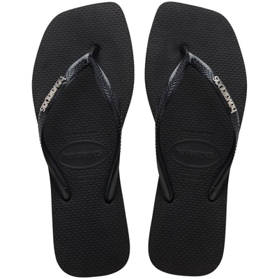 Havaianas square logo metallic, Black/silver 2, medium