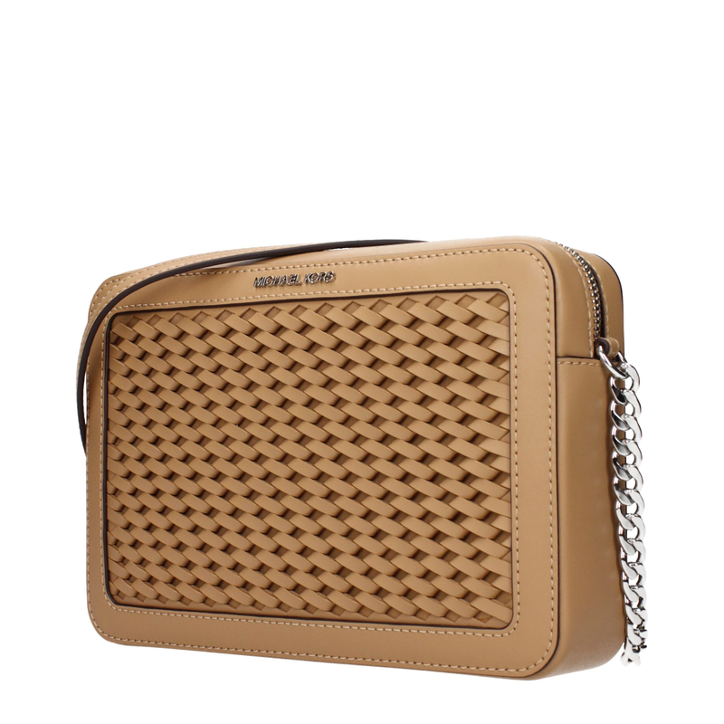 Brown leather crossbody bag-null