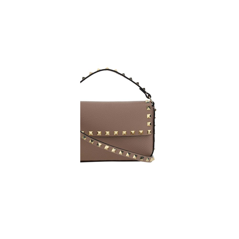 Beige calf leather bos taurus shoulder bag-null