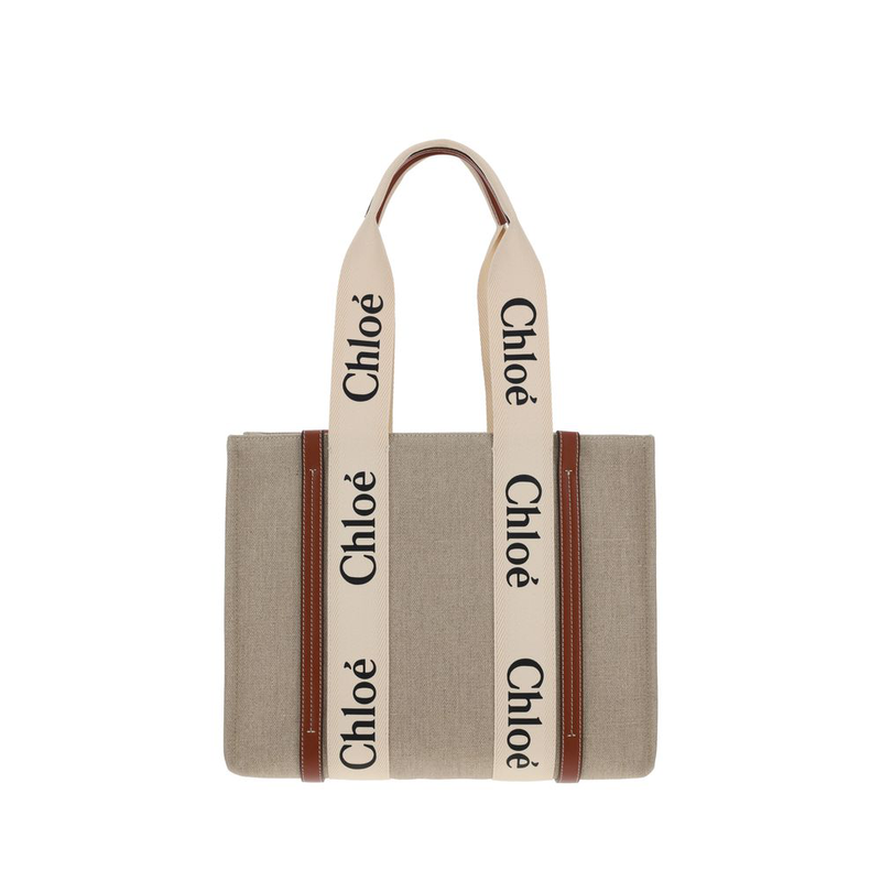 Beige linen handbag-null