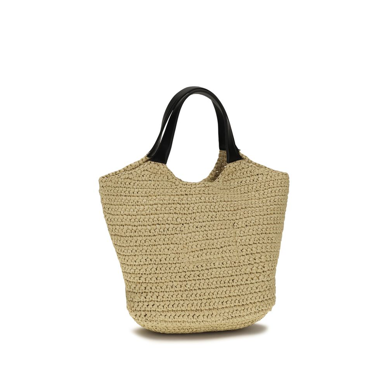 Beige viscose shoulder bag-null