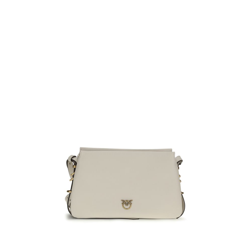 White calf leather bos taurus shoulder bag-null