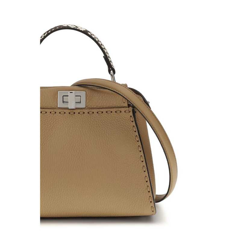 Beige calf leather bos taurus handbag-null