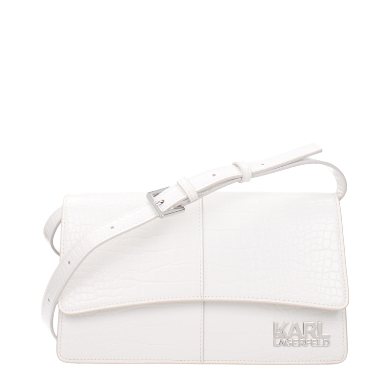 White polyethylene crossbody bag-null