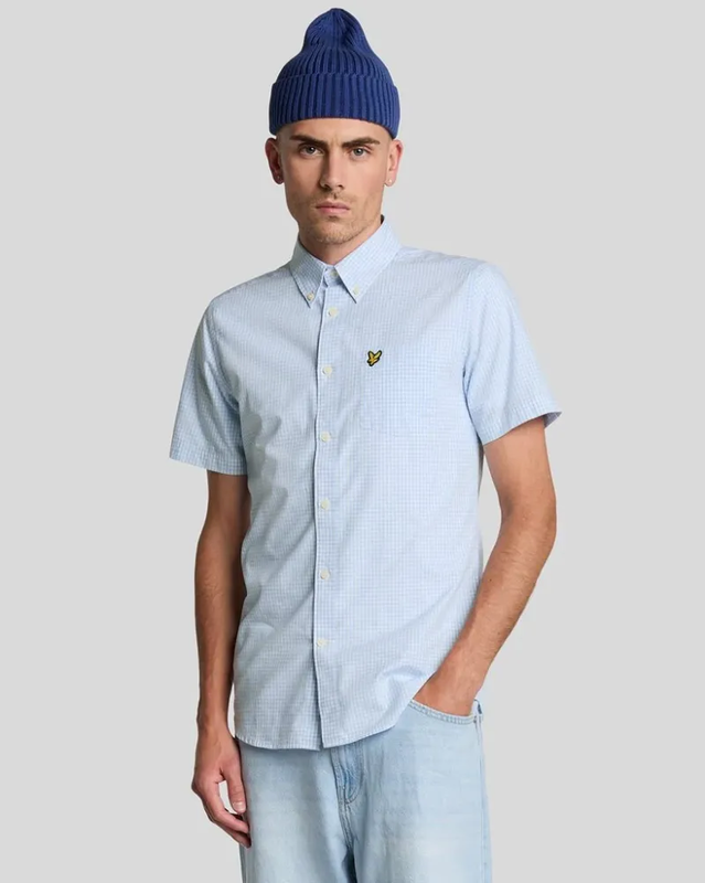 Product image: Short sleeve lim fit gingham hirt x563 goalie pink/ white-null