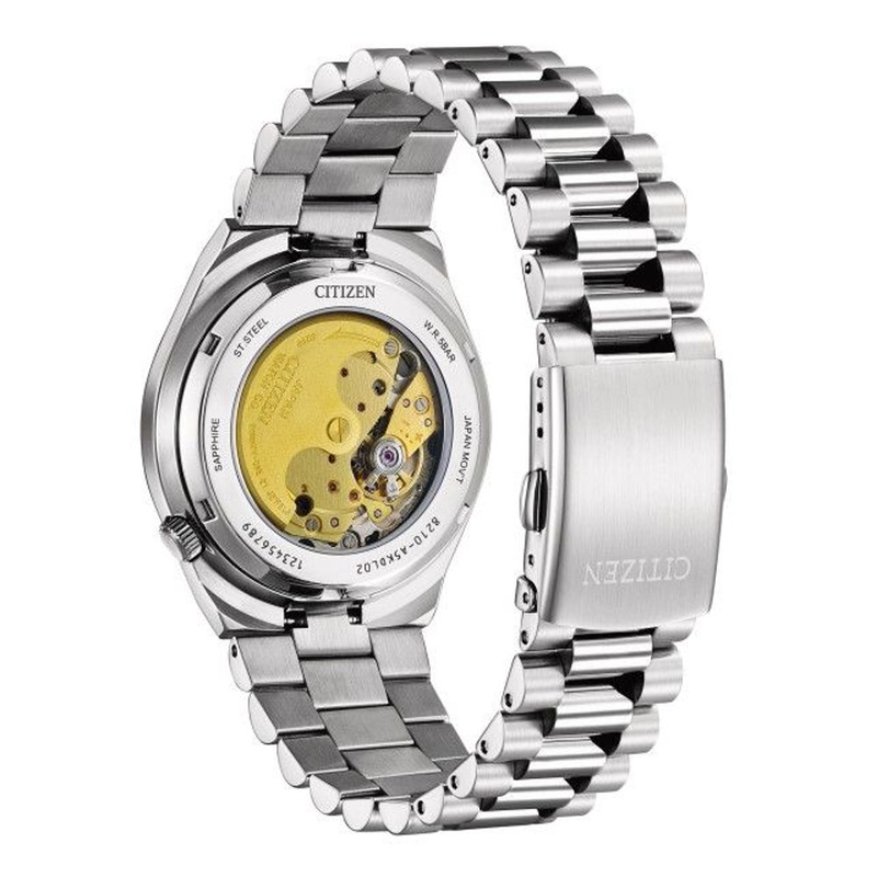 Gray stainless steel dress watch-null