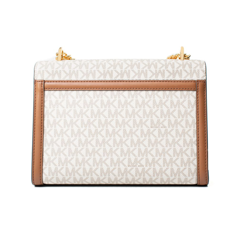 Beige canvas shoulder bag-null