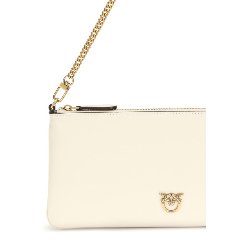 White calf leather bos taurus shoulder bag-null