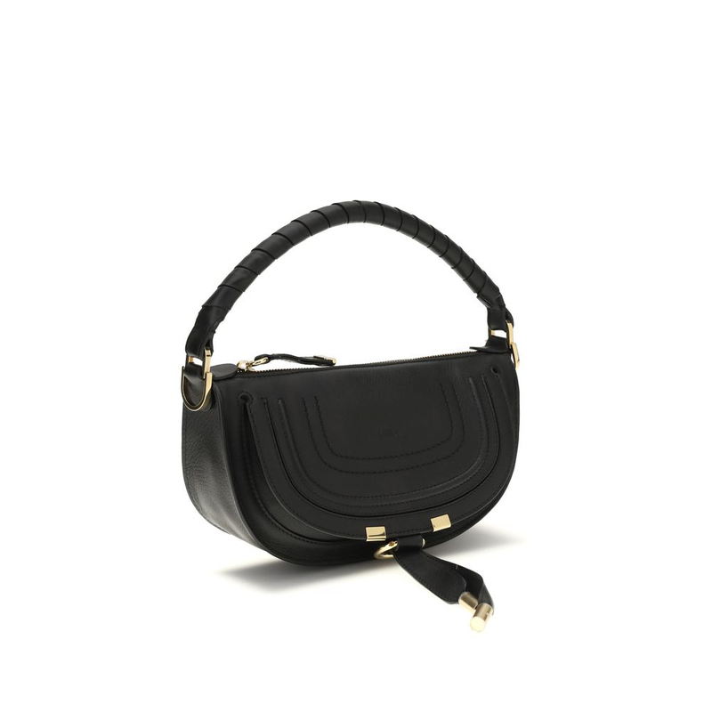 Black calf leather bos taurus shoulder bag-null
