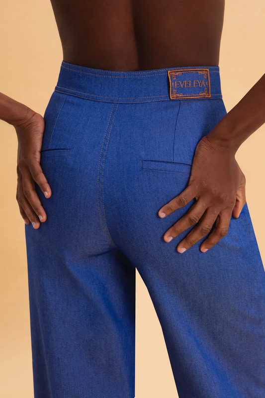 Cobalt chic denim pants-null