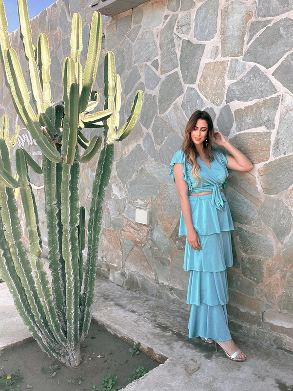 Maxi ruffle tiered skirt image number null