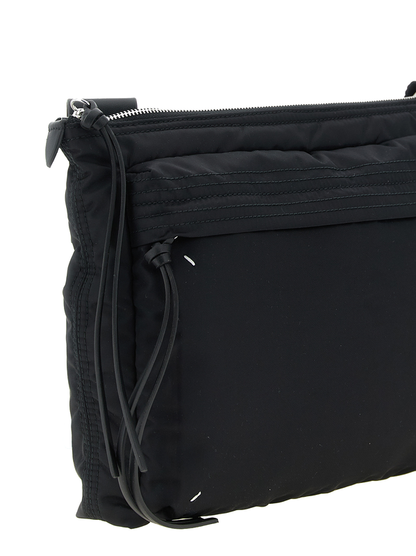Black polyamide crossbody bag-null