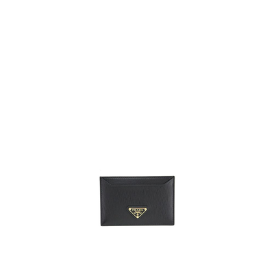 Black calfskin cardholder, Black, medium