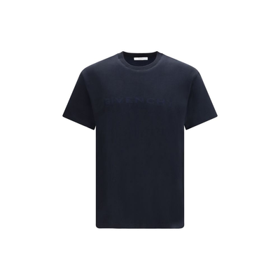 Blue cotton t-shirt, Blue, medium