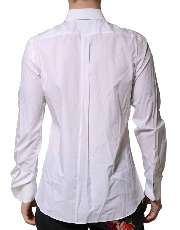 White martini long sleeves men formal shirt-null