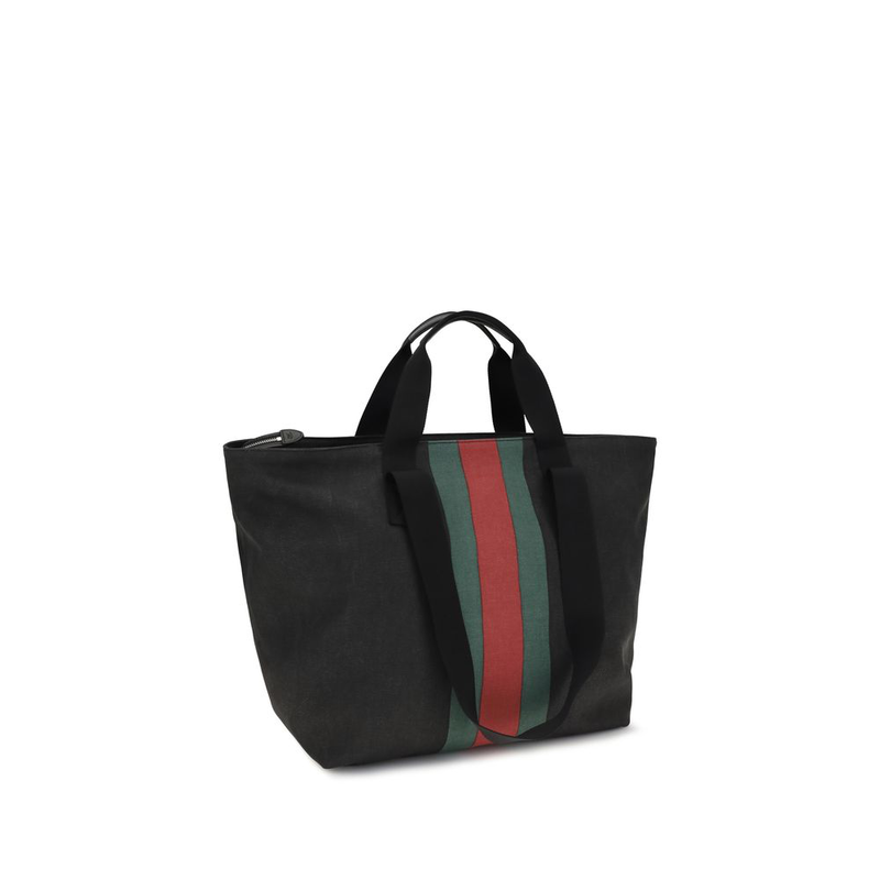 Black cotton shoulder bag-null