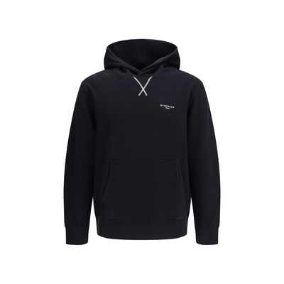 Black cotton sweatshirt, Black, medium