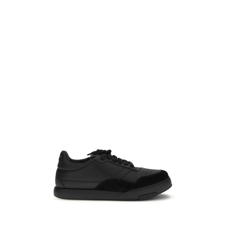 Black calf leather bos taurus low top sneakers-null