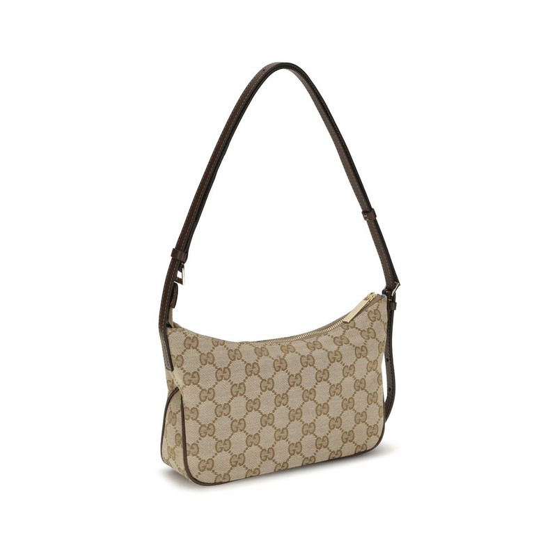 Beige polyester shoulder bag-null