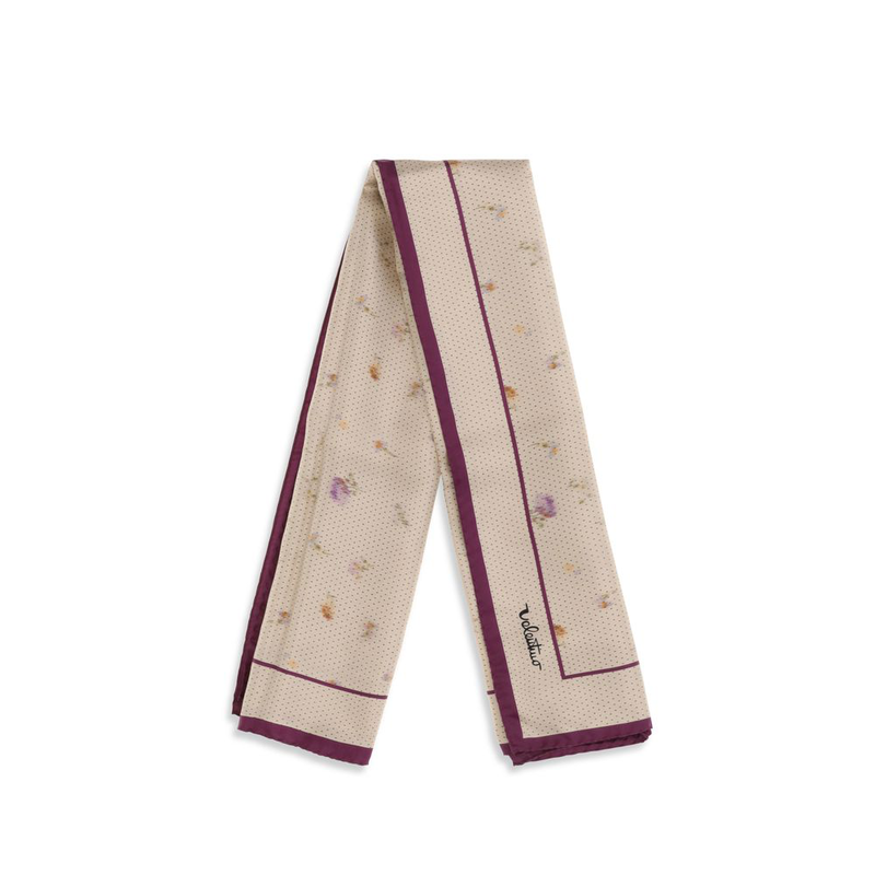 Beige silk scarf-null