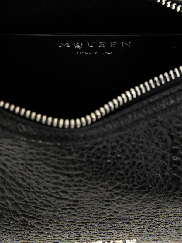 Black lamb leather handbag-null