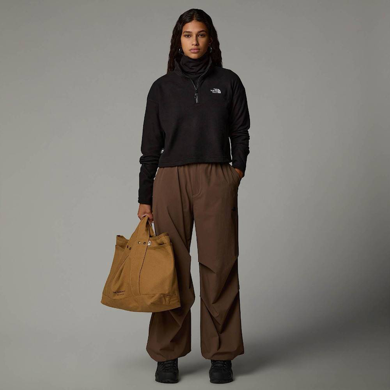 The north face womens 100 glacier cropped 1/4 zip-null