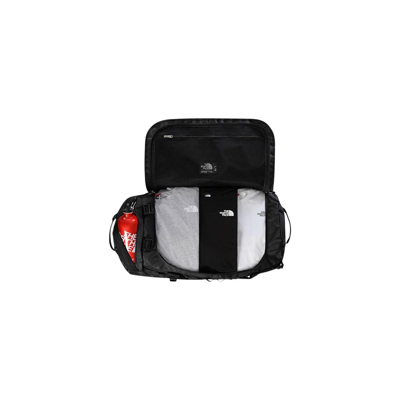 Black recycled polyester duffel bag-null