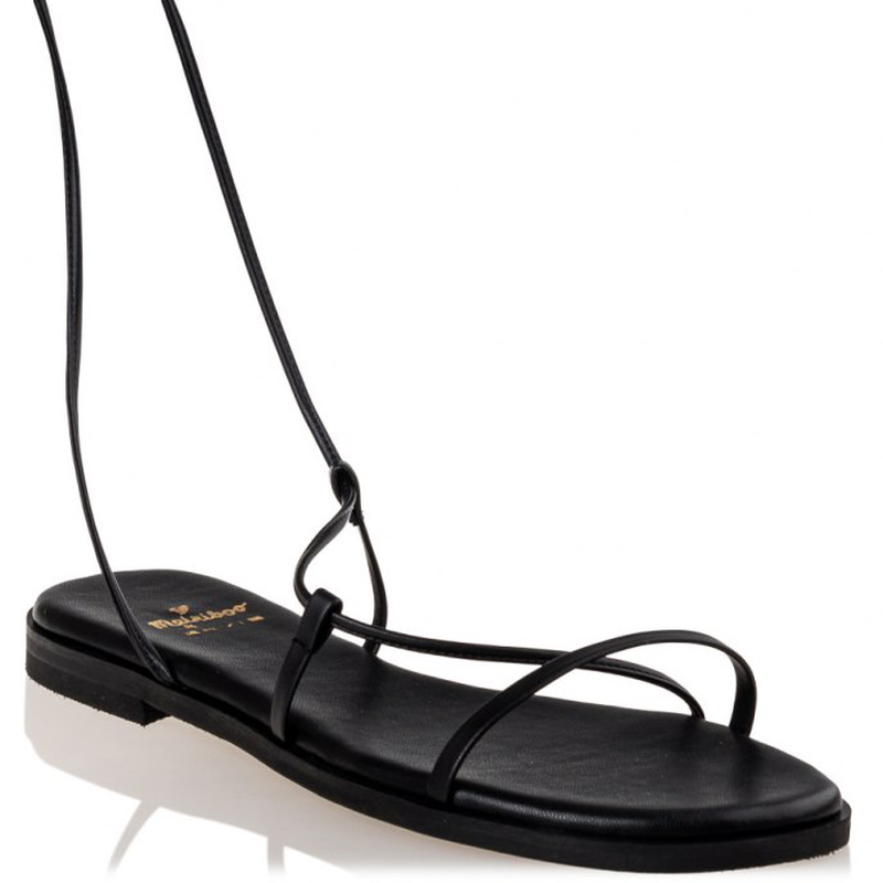 Flat wired sandals designed by mairiboo - black-null