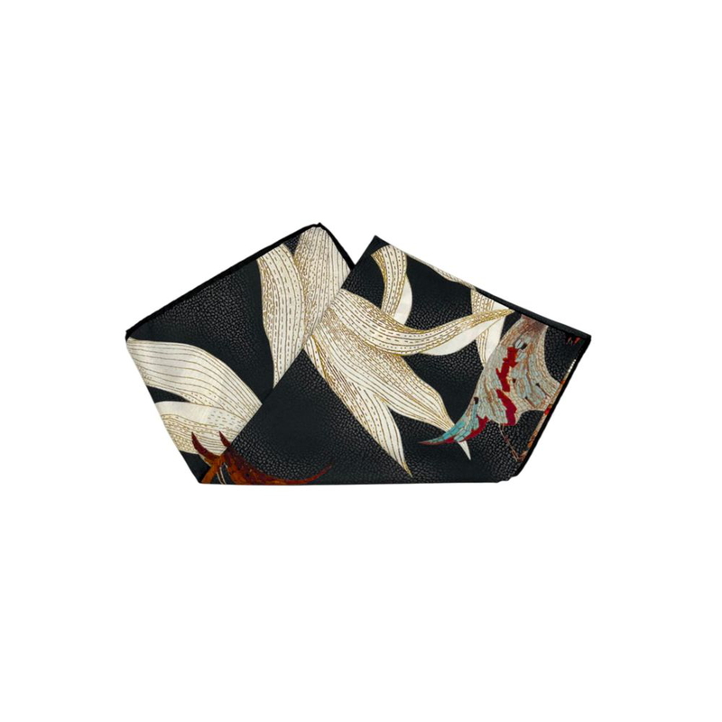 Black silk women scarf-null
