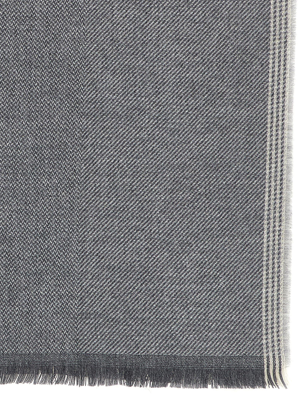 Gray wool scarf-null