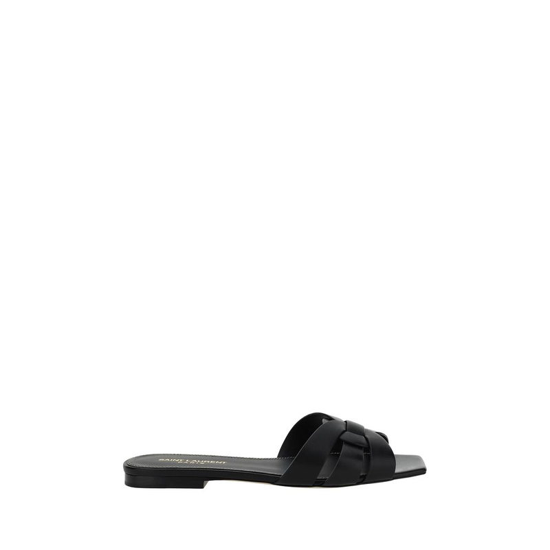 Black calf leather bos taurus strap-on sandals-null