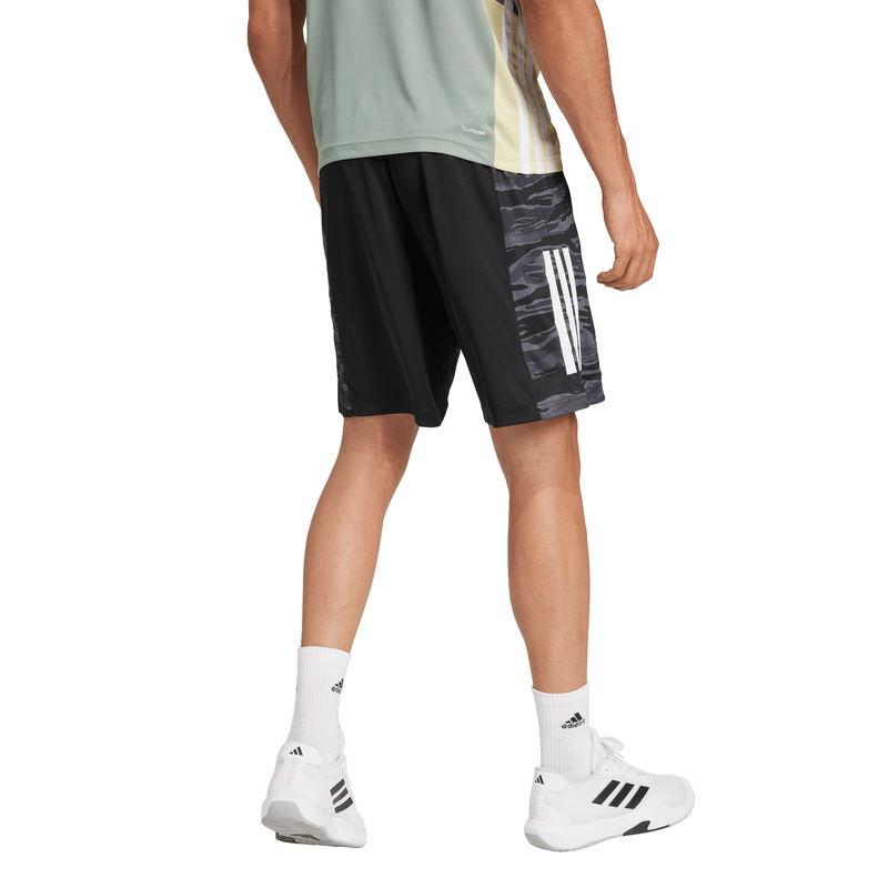 Adidas men's train essentials camo 3-stripes shorts-null