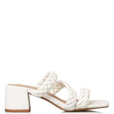 Miss nv braided mules  , white, White, medium