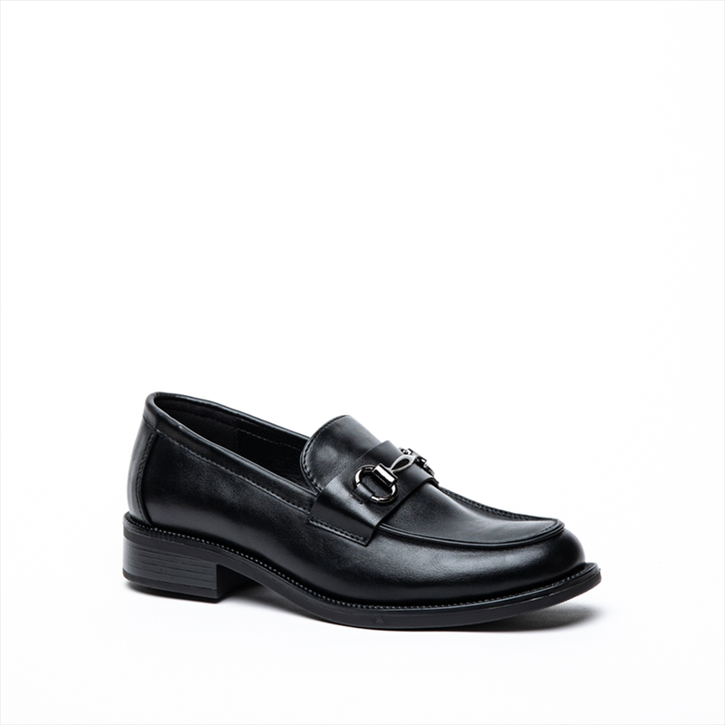 Miss belgini patent loafers with silverware embellishment image number null