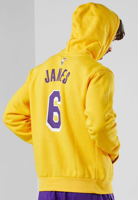 Nba la lakers lebron james fleece hoodie-null