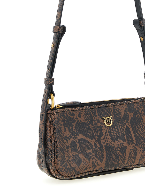 Brown calfskin crossbody bag-null