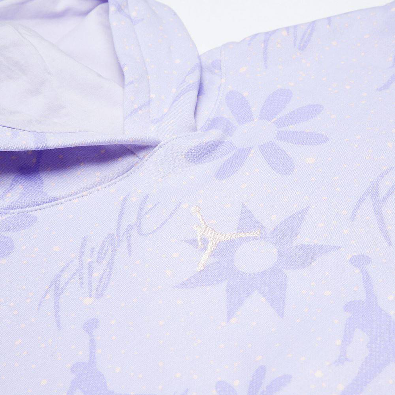Nike jordan big kids floral flight aop po hoodie-null