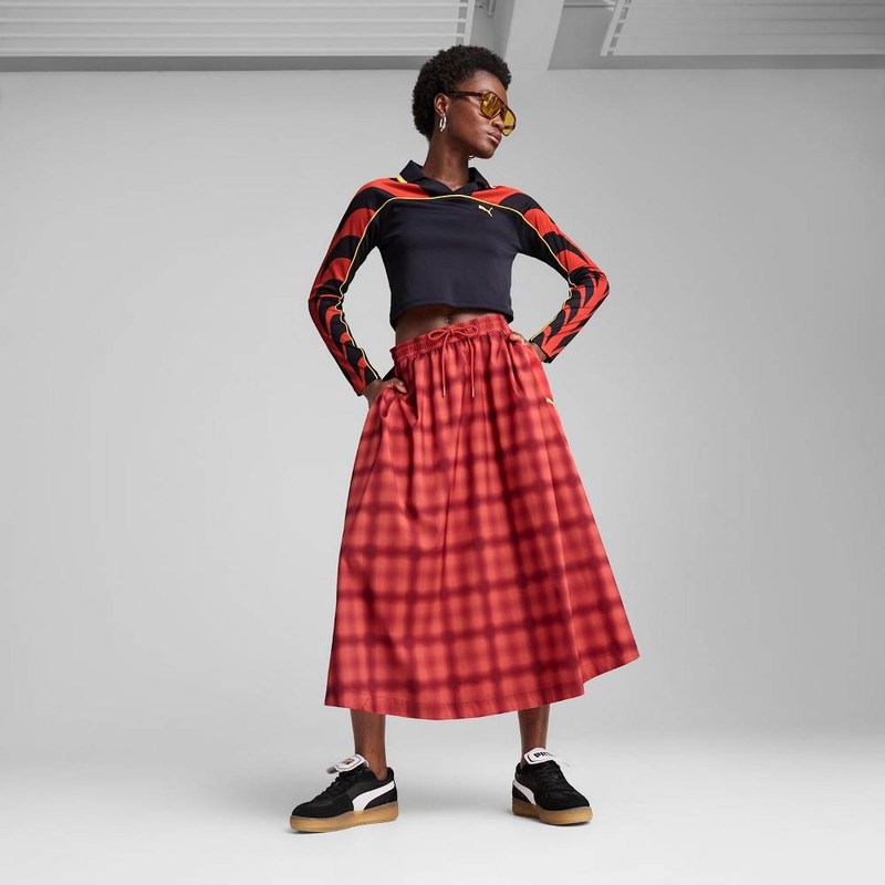 Product image: Wardrobe essentials road to unity woven midi aop pleated skirt-null