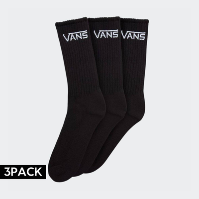 Mens  crew 9-13, 3pack socks, Black, medium