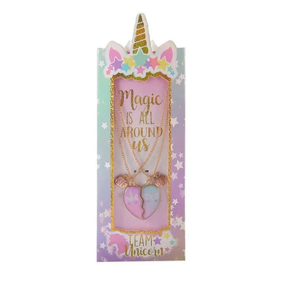 Team unicorn necklace bff rainbow unicorn, , medium