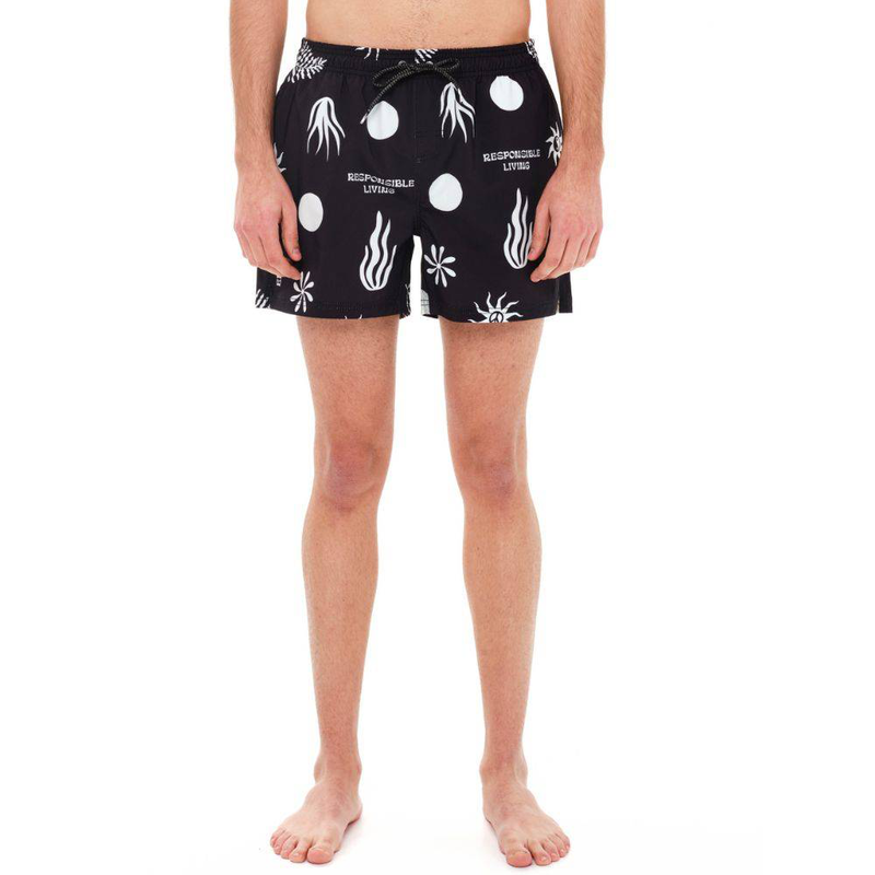 Mens printed volley swim shorts image number null