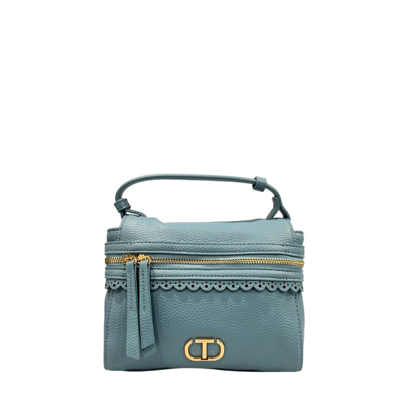 Blue pu women handbag-null