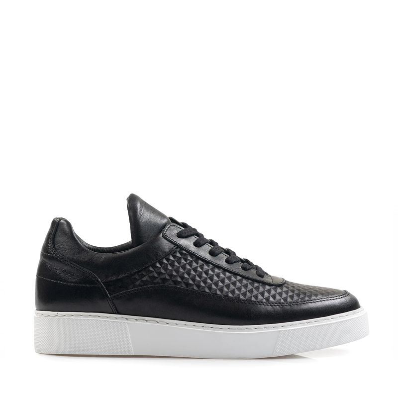 No name athens black leather sneakers dv-null