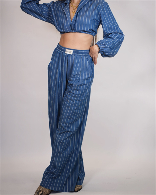 Zande louis dark blue striped set zss2633-null