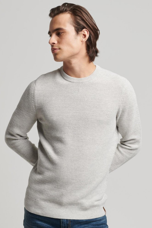 Vintage textured crew knitted top - superdry-null