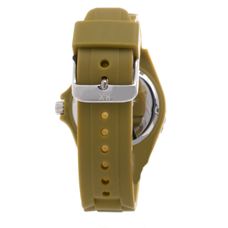 Brown rubber sport watch-null