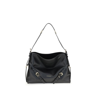 Black calf leather bos taurus handbag, Black, medium