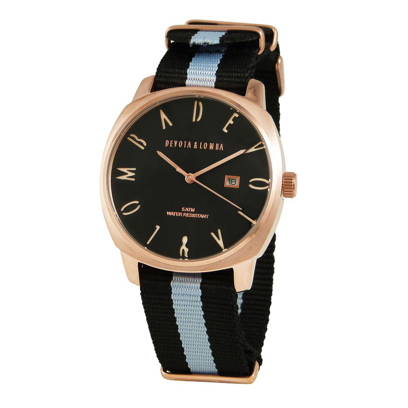Black nylon sport watch-null